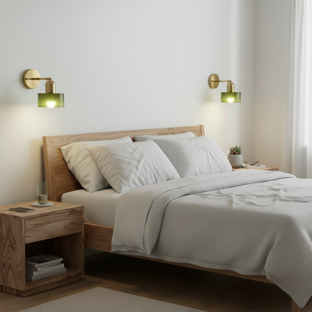 Klasyczny kolorowy szklany kinkiet Bauhaus