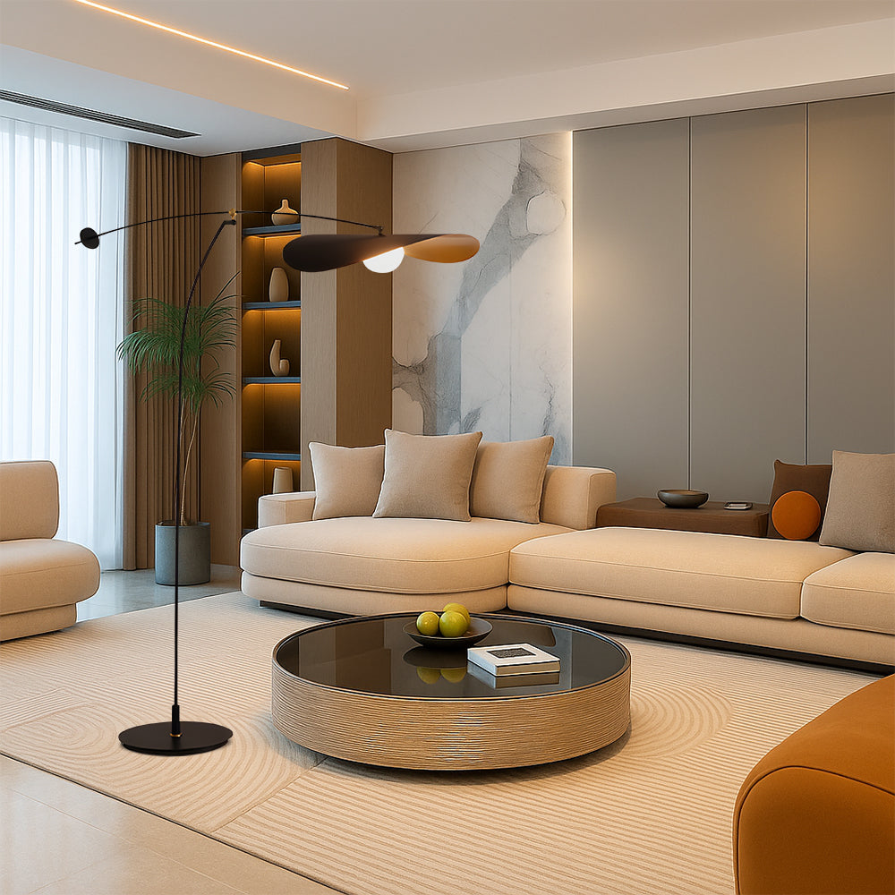 Nowoczesna lampa podłogowa w stylu Japandi