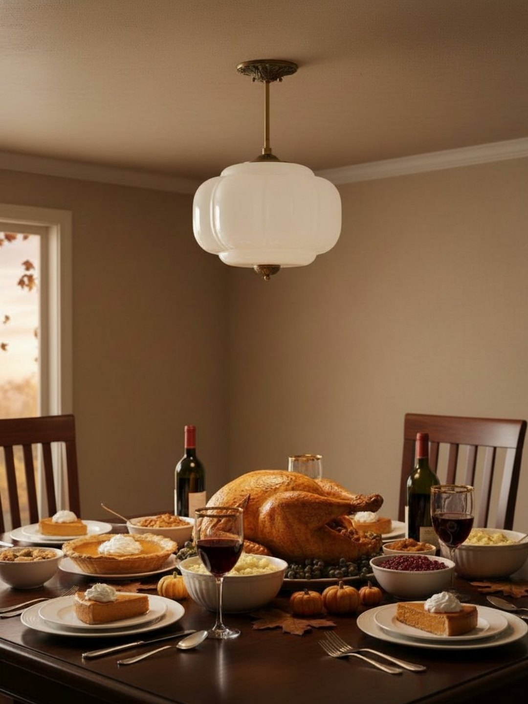 Klasyczna lampa wisząca w kształcie dyni szklana półpłaska