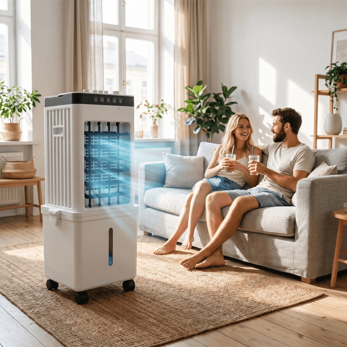 Klimatyzator przenośny 3-w-1 z wentylatorem i nawilżaczem – mobilne chłodzenie