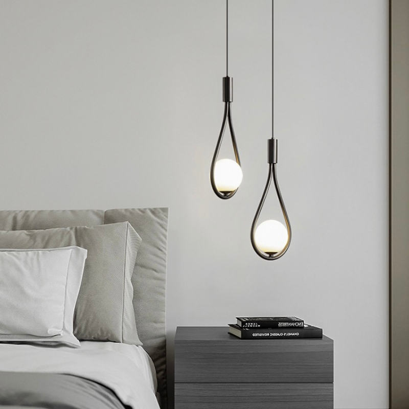 Minimalist LED pendant light with an elongated fixture