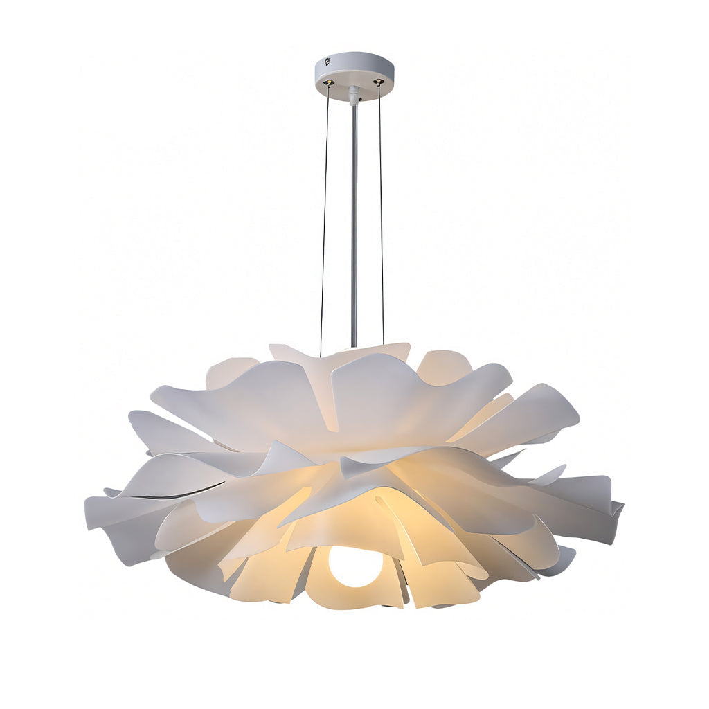 Japandi lotus flower pendant lamp with layered petals
