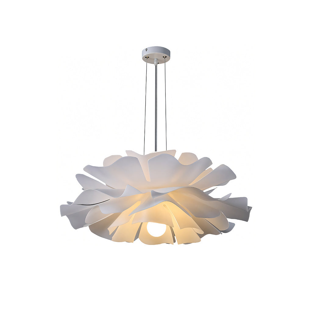 Japandi lotus flower pendant lamp with layered petals
