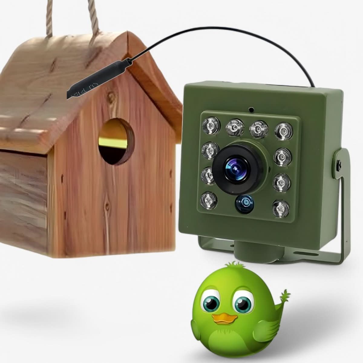 WiFi HD nestkastcamera met nachtzicht voor tuin