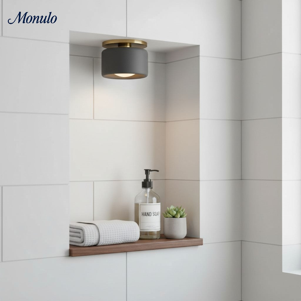 Nowoczesna porcelanowa lampa sufitowa montowana na płasko