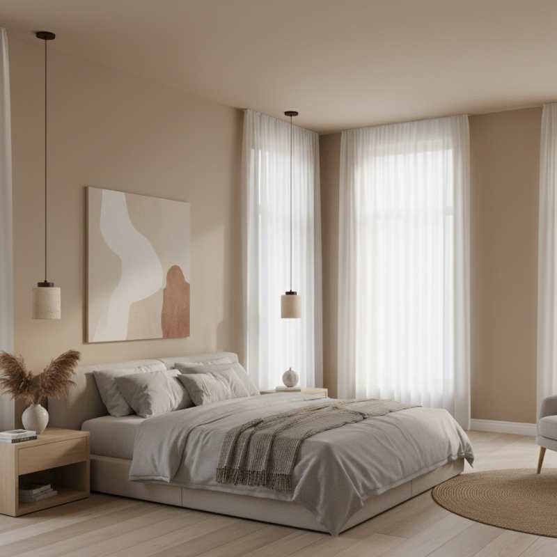 Minimalistyczna Lampa Wisząca z Travertynu Naturalnego 12