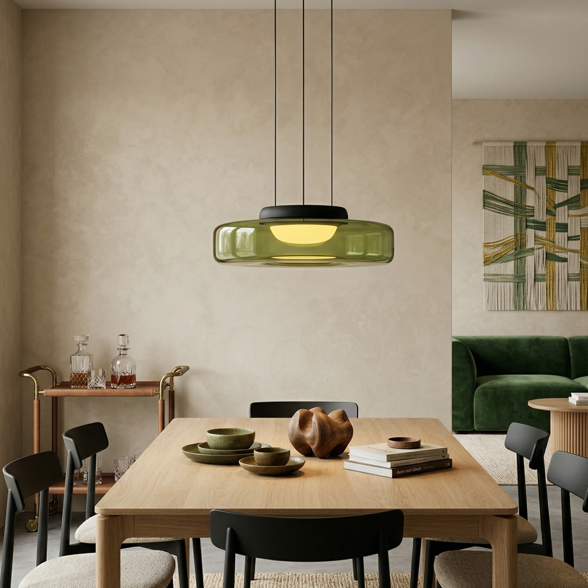 Regulowana Lampa Wisząca Minimalistyczna Szkło 12