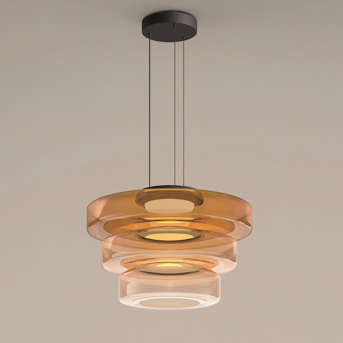 Regulowana Lampa Wisząca Minimalistyczna Szkło 21