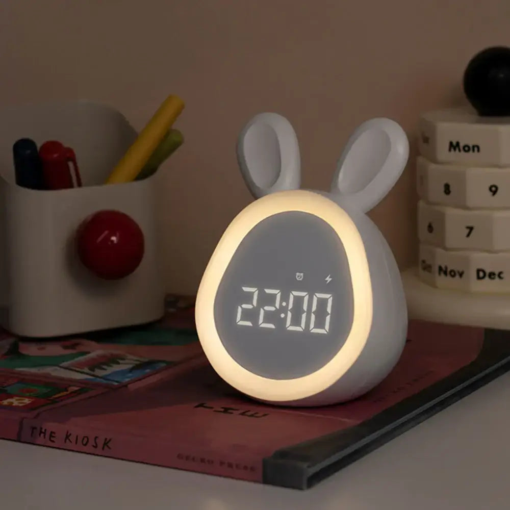 Digital alarm clock shaped like a rabbit with backlight