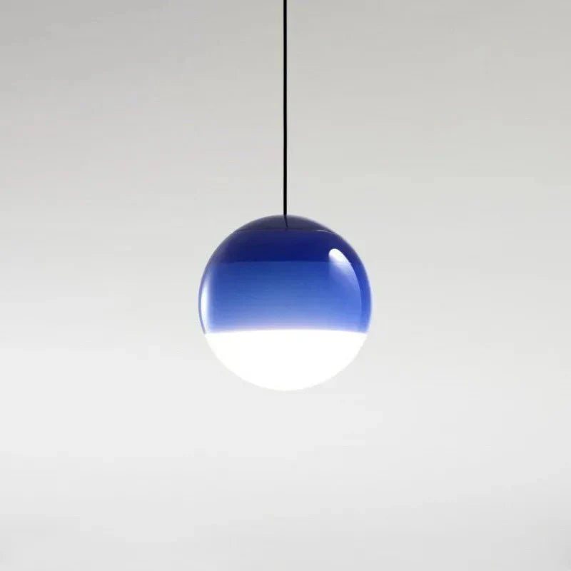 Glazen hanglamp met verloopkleur