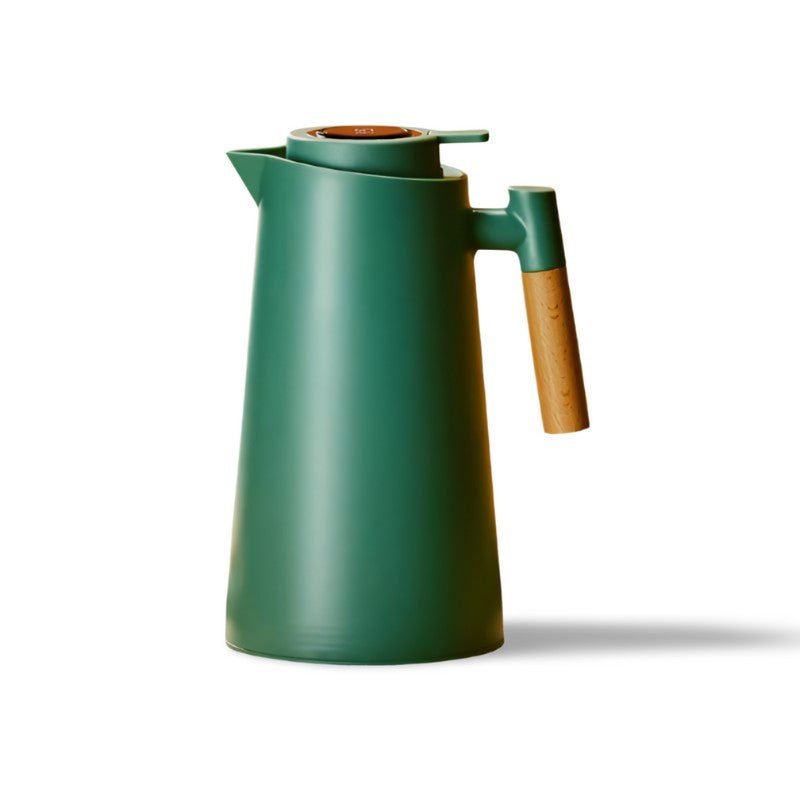 Pouring jug with digital temperature display and handle