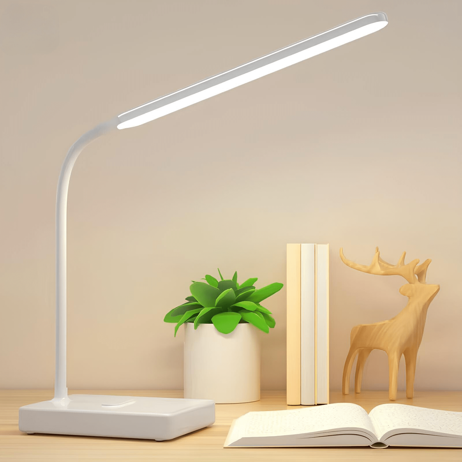 Bureaulamp LED met verstelbare arm en USB-oplader