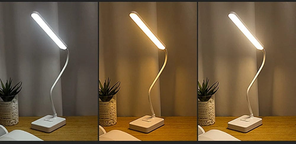 Biurkowe oświetlenie LED z regulowanym ramieniem i ładowaniem USB